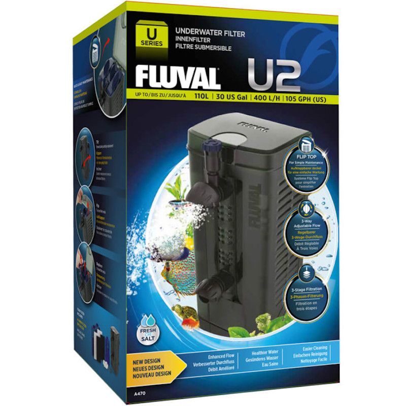 Fluval U2 Underwater Filter 400LPH (aquariums 45-110L)